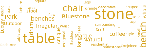 Stone tables and chairs/stone benches