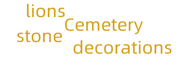 Cemetery decorations/stone lions