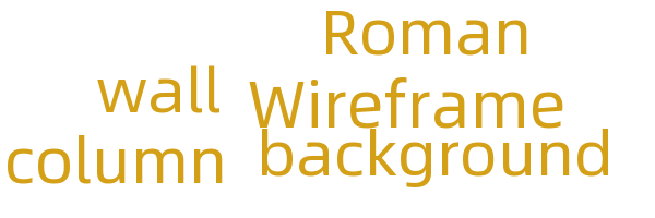 Wireframe/Roman column background wall