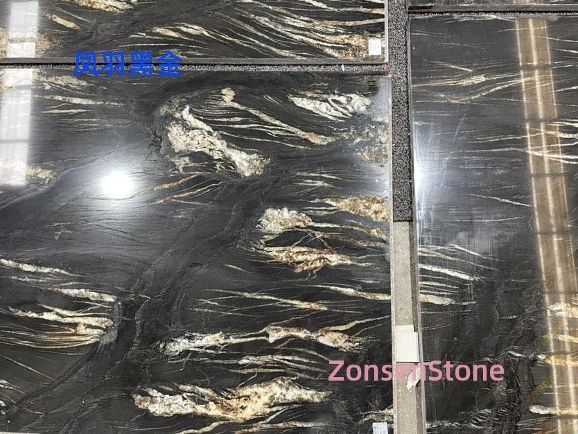 Phoenix Feather Black Gold