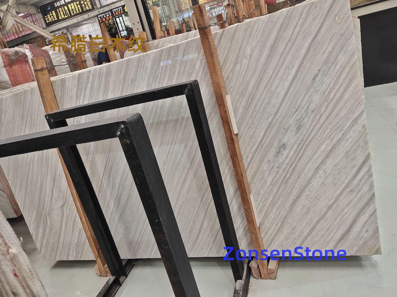 Greek white wood grain
