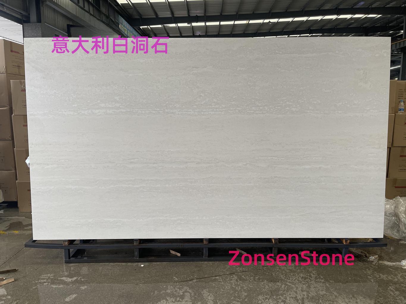 Italian white travertine