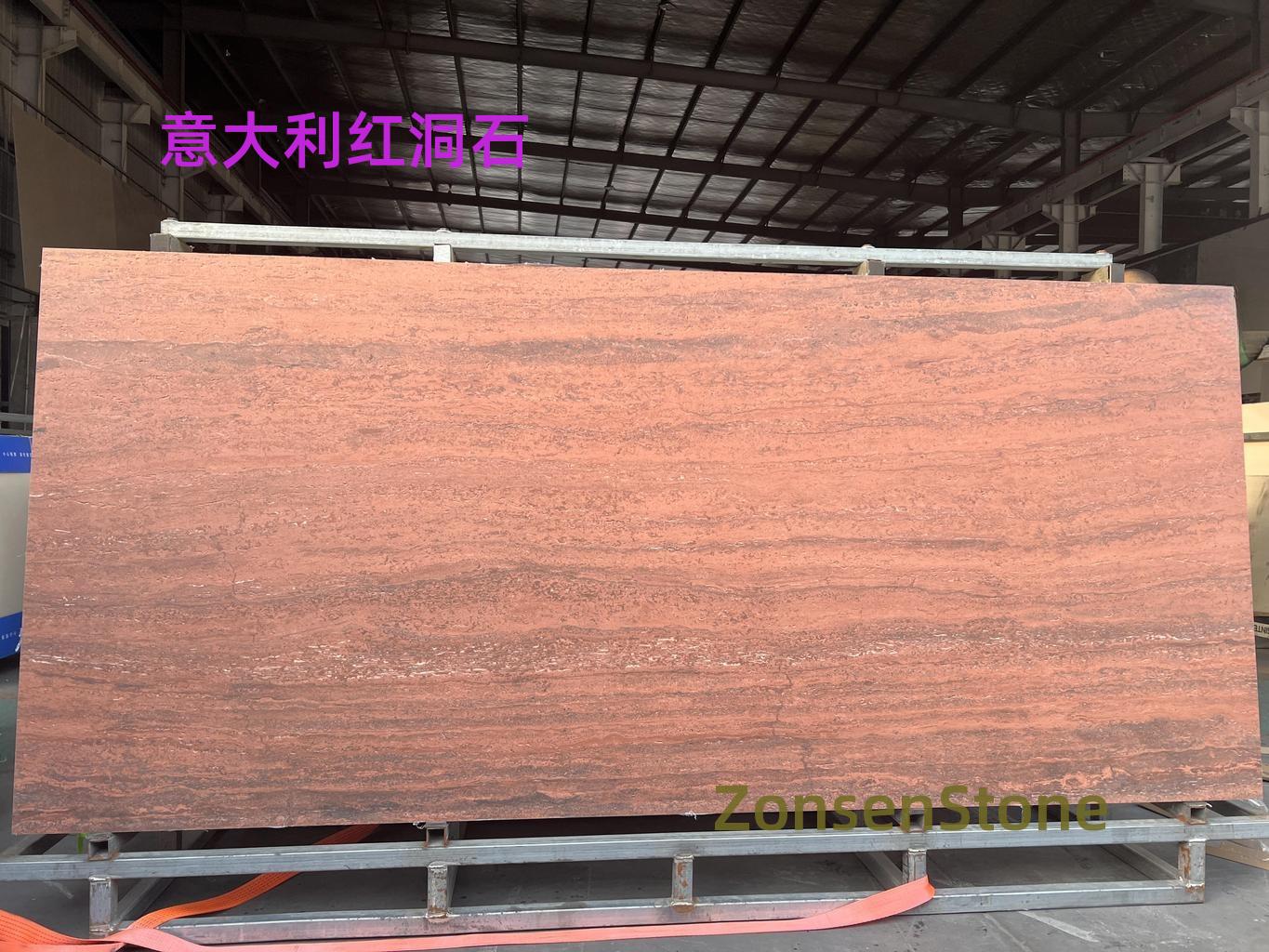 Italian red travertine