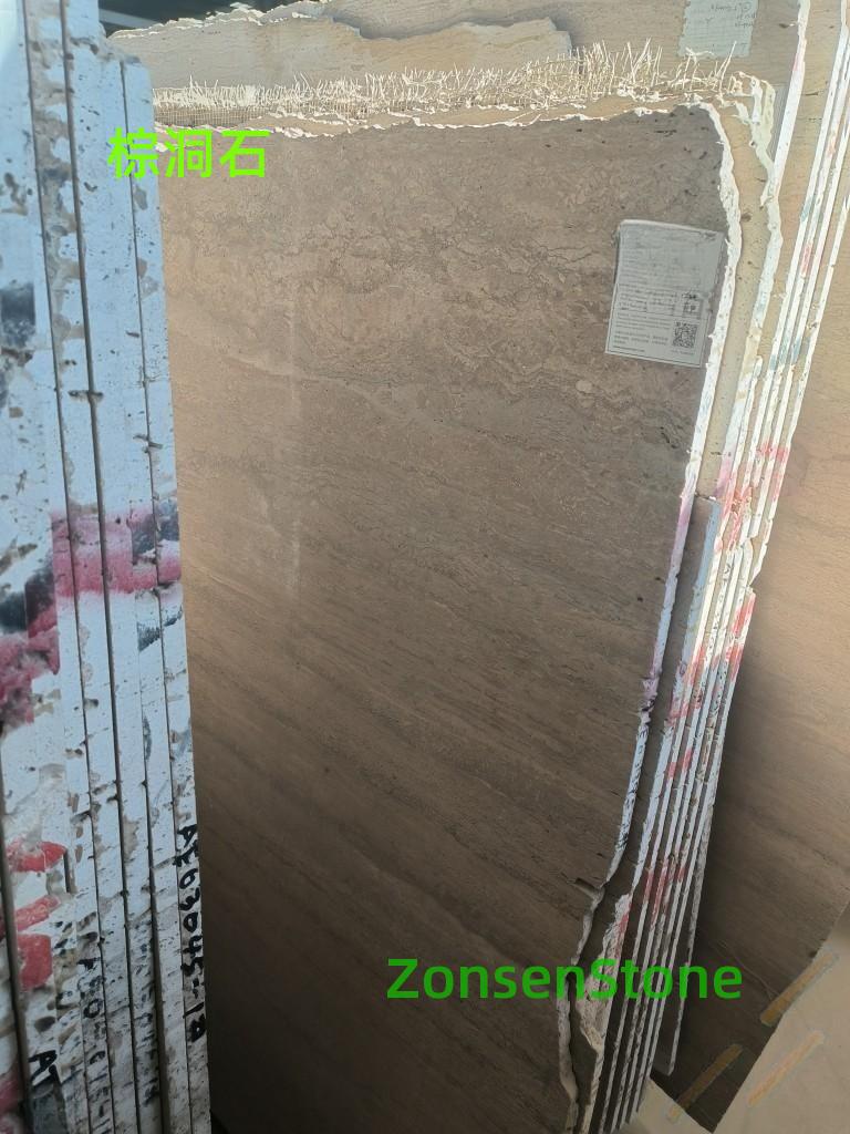 brown travertine