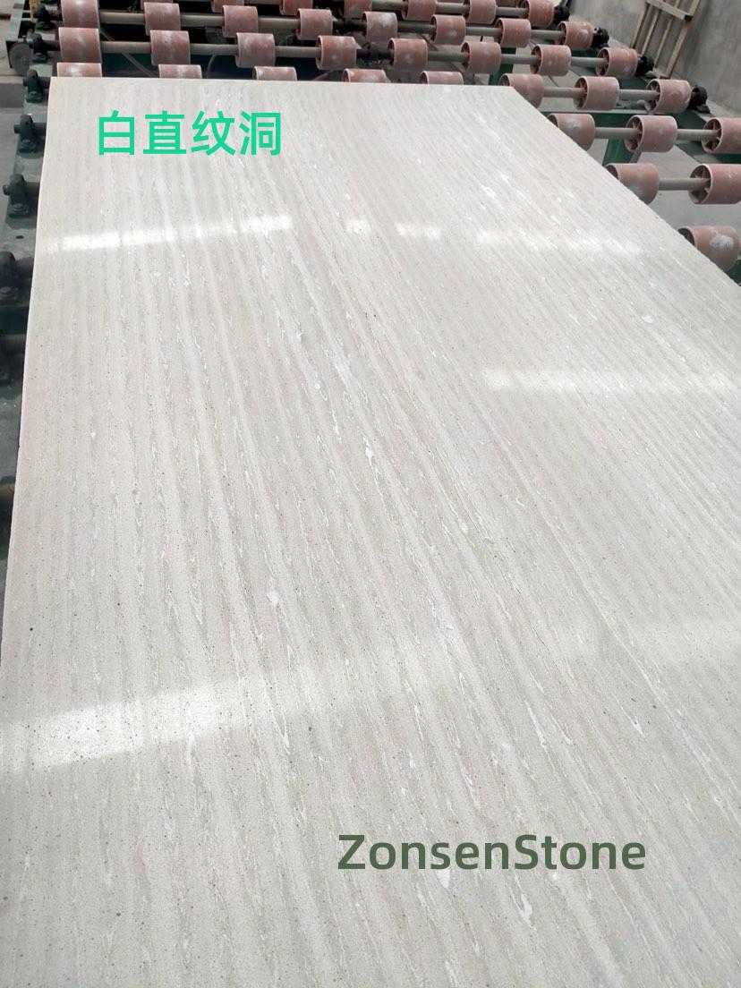 White straight-striped holes