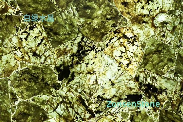 White-green crystal