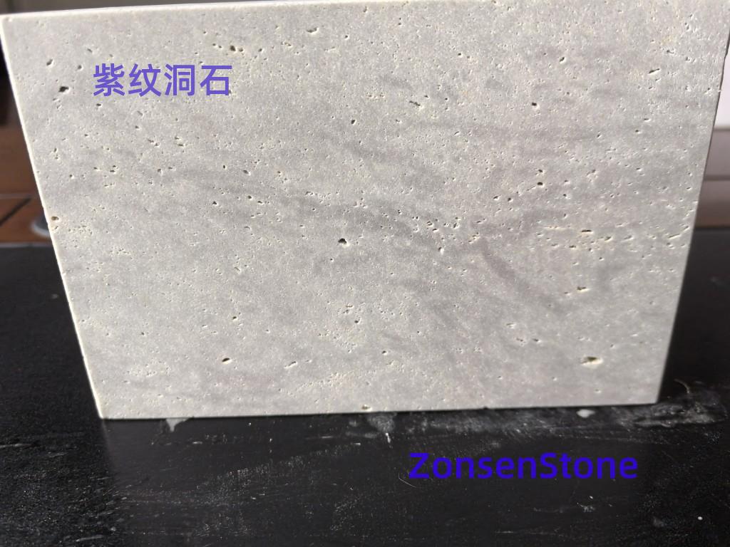 Purple-veined travertine