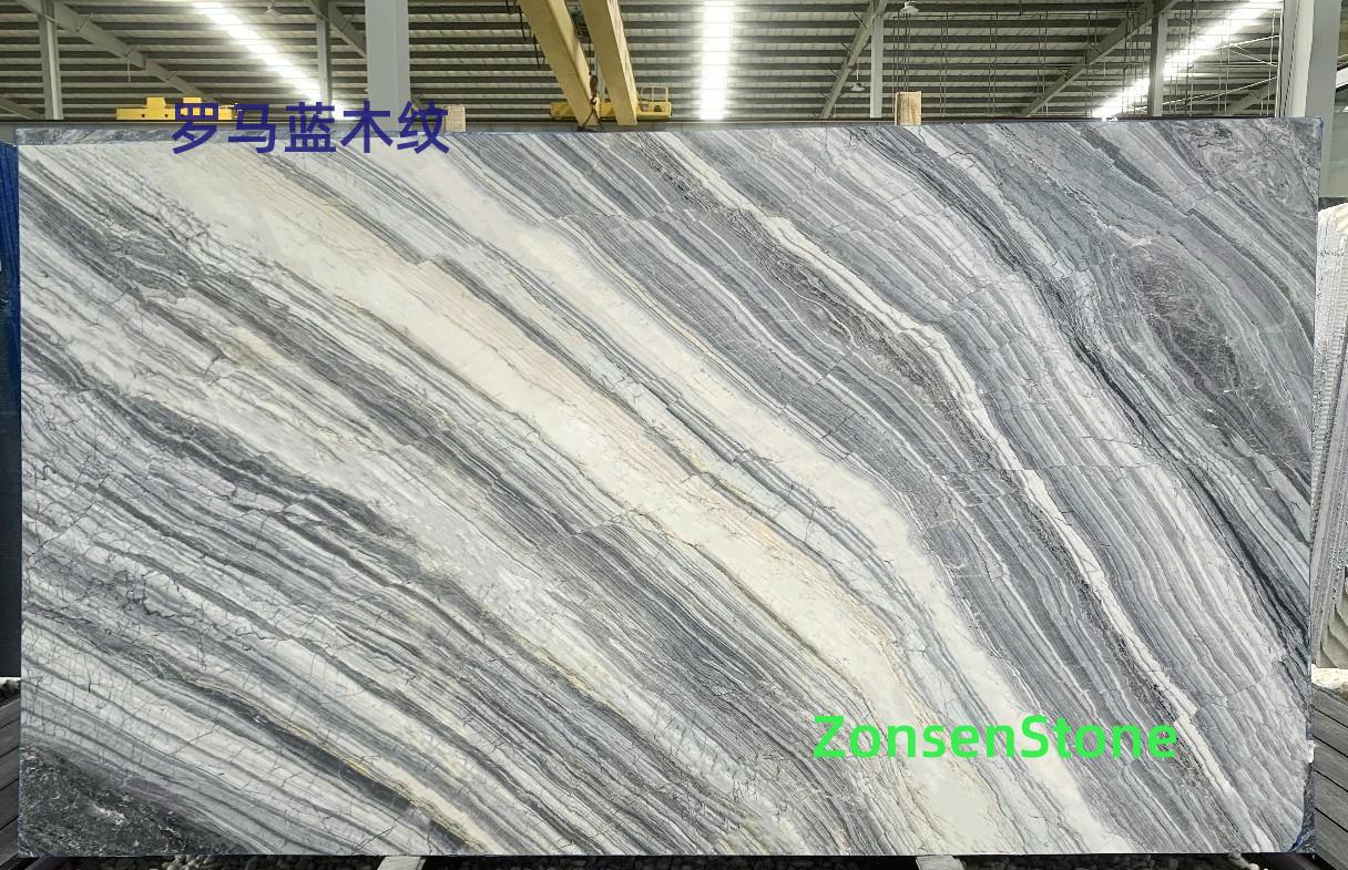 Roman Blue Wood Grain