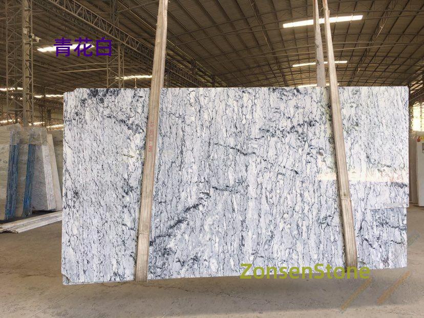 Blue and white
