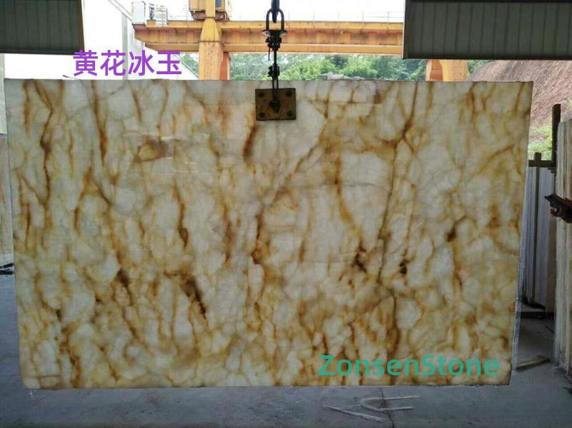 Yellow Flower Ice Jade
