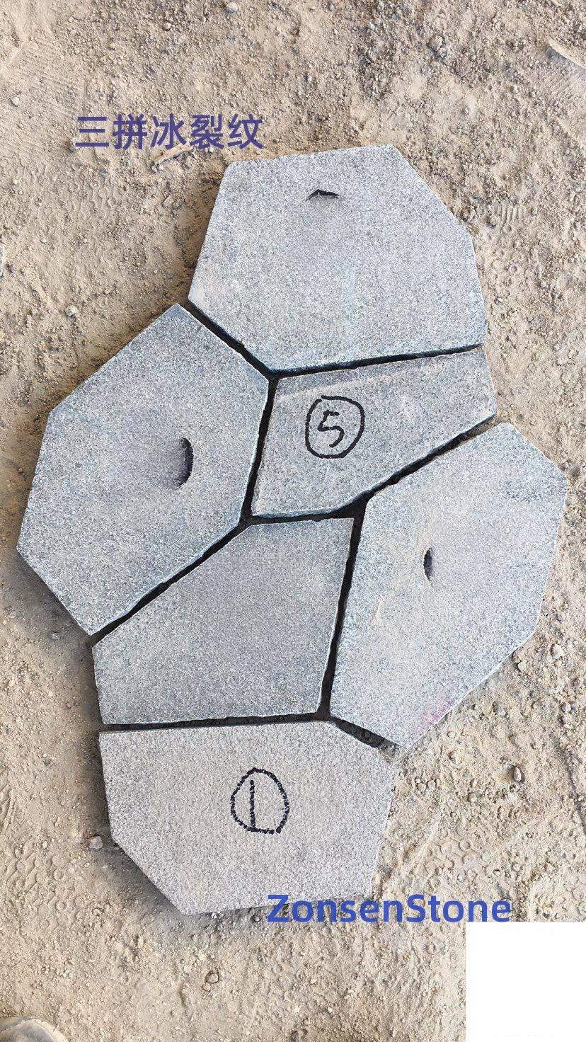 Three-tone ice crack pattern