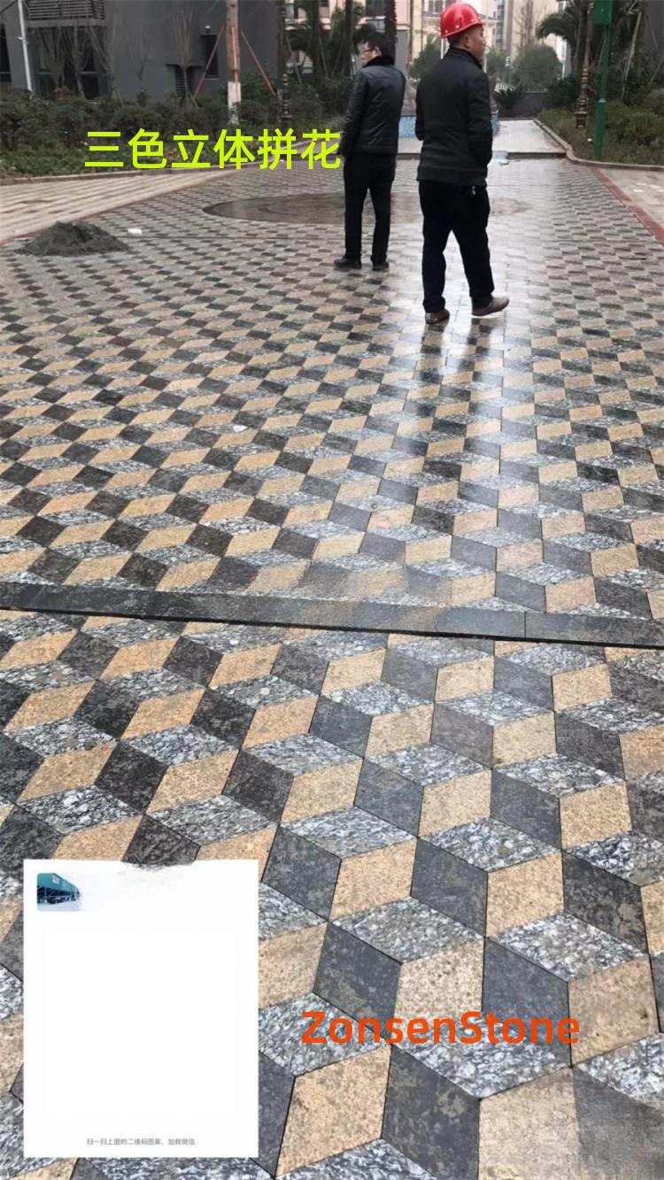 Three-color 3D mosaic