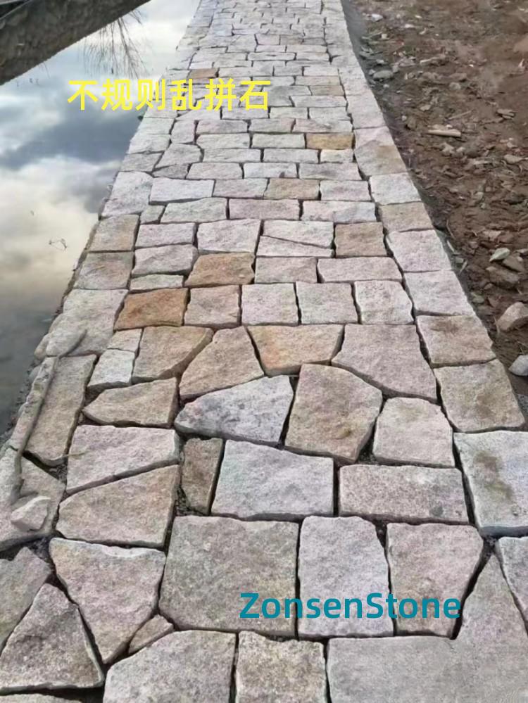 Irregularly arranged stones