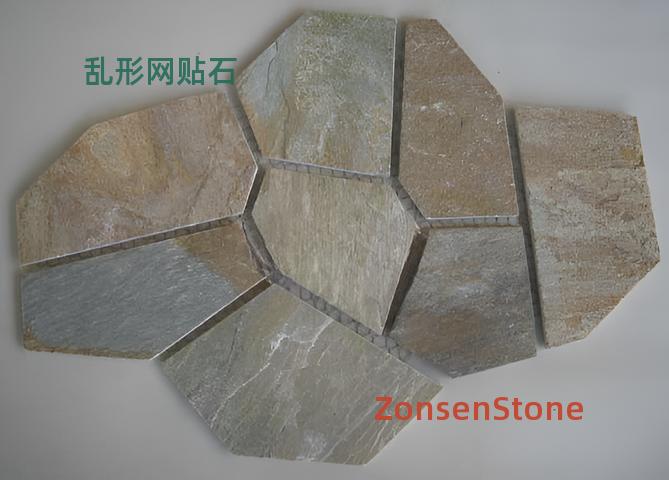 Random-shaped mesh stone