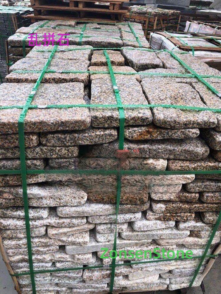Randomly pieced together stones
