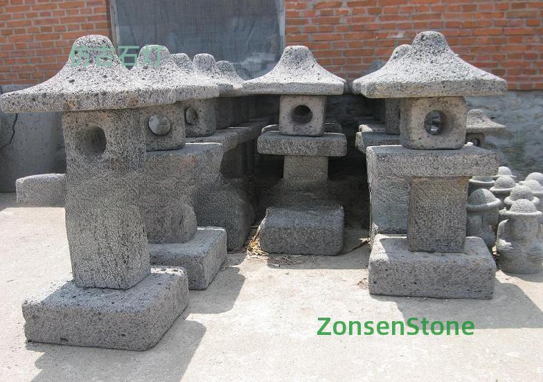 Antique stone lamp