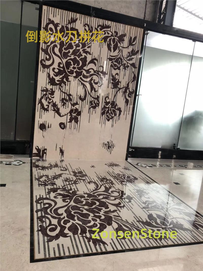 Reflection waterjet mosaic