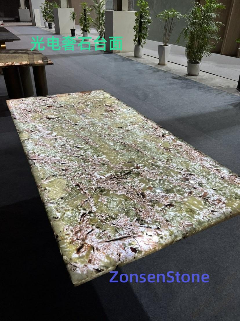 Optoelectronic luxury stone countertop