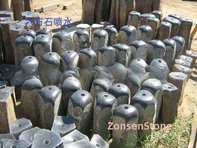 Hexagonal stone water spray