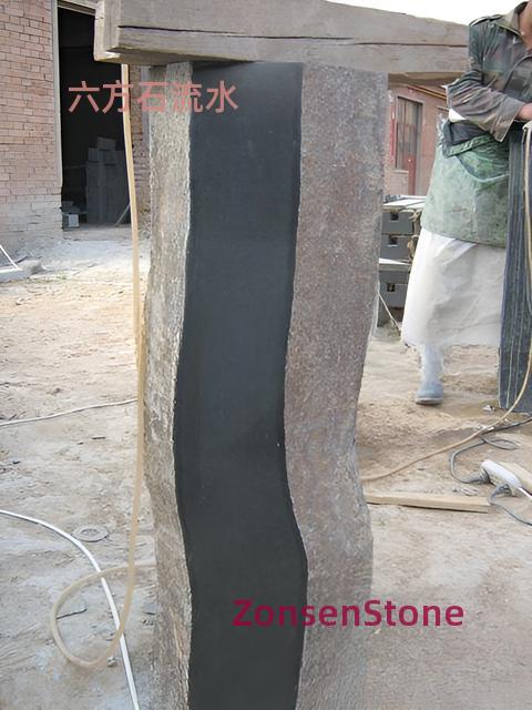 Hexagonal Stone Flowing Water
