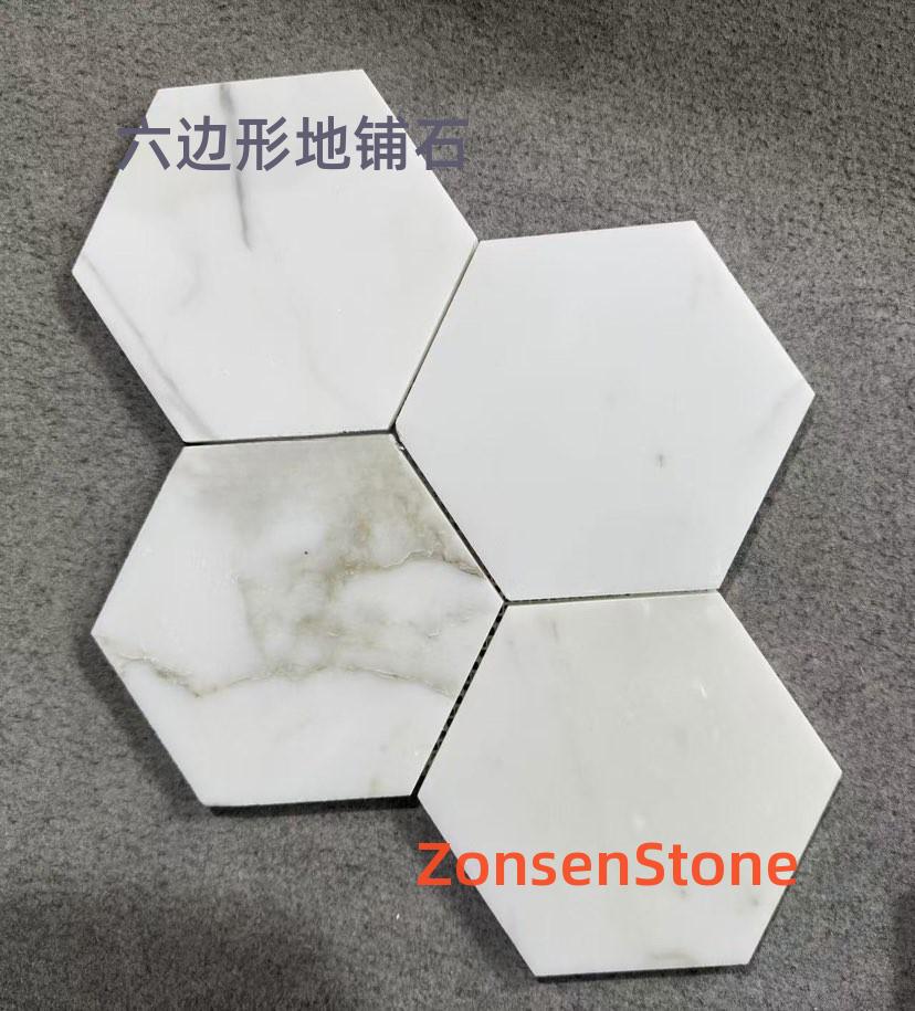 Hexagonal paving stones