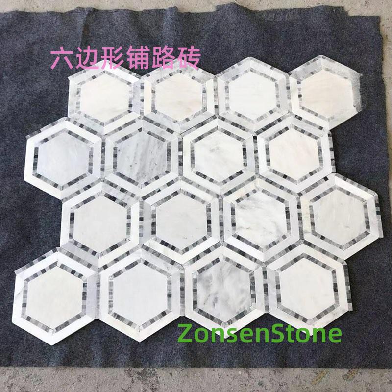 hexagonal paving bricks