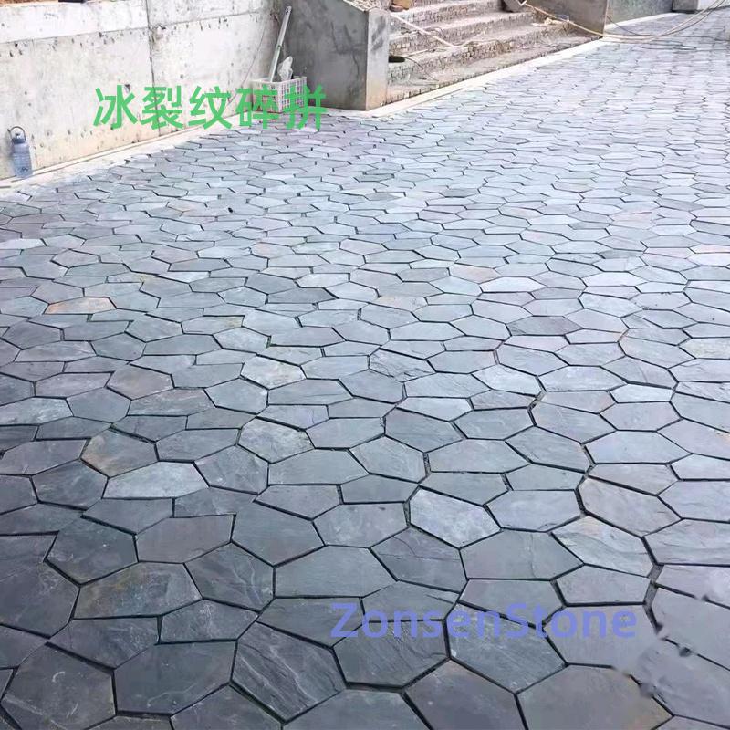 Ice crack pattern mosaic