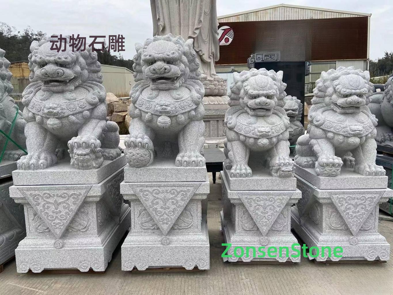 Animal stone carvings