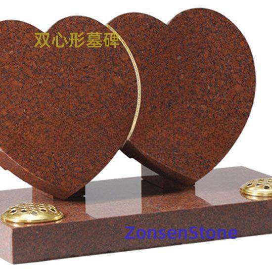 Double heart-shaped tombstone