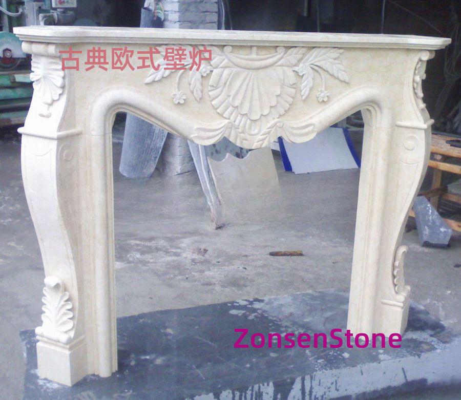 Classic European fireplace