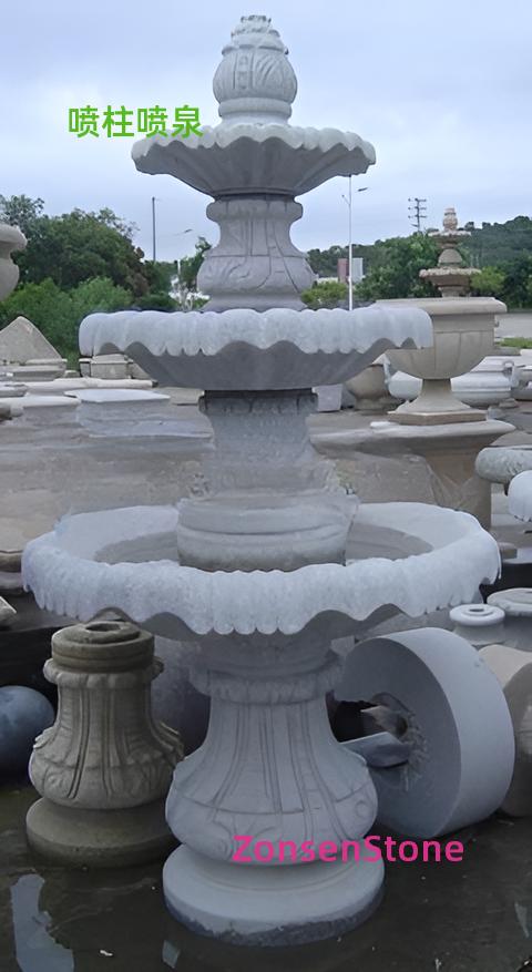 Spraying fountain