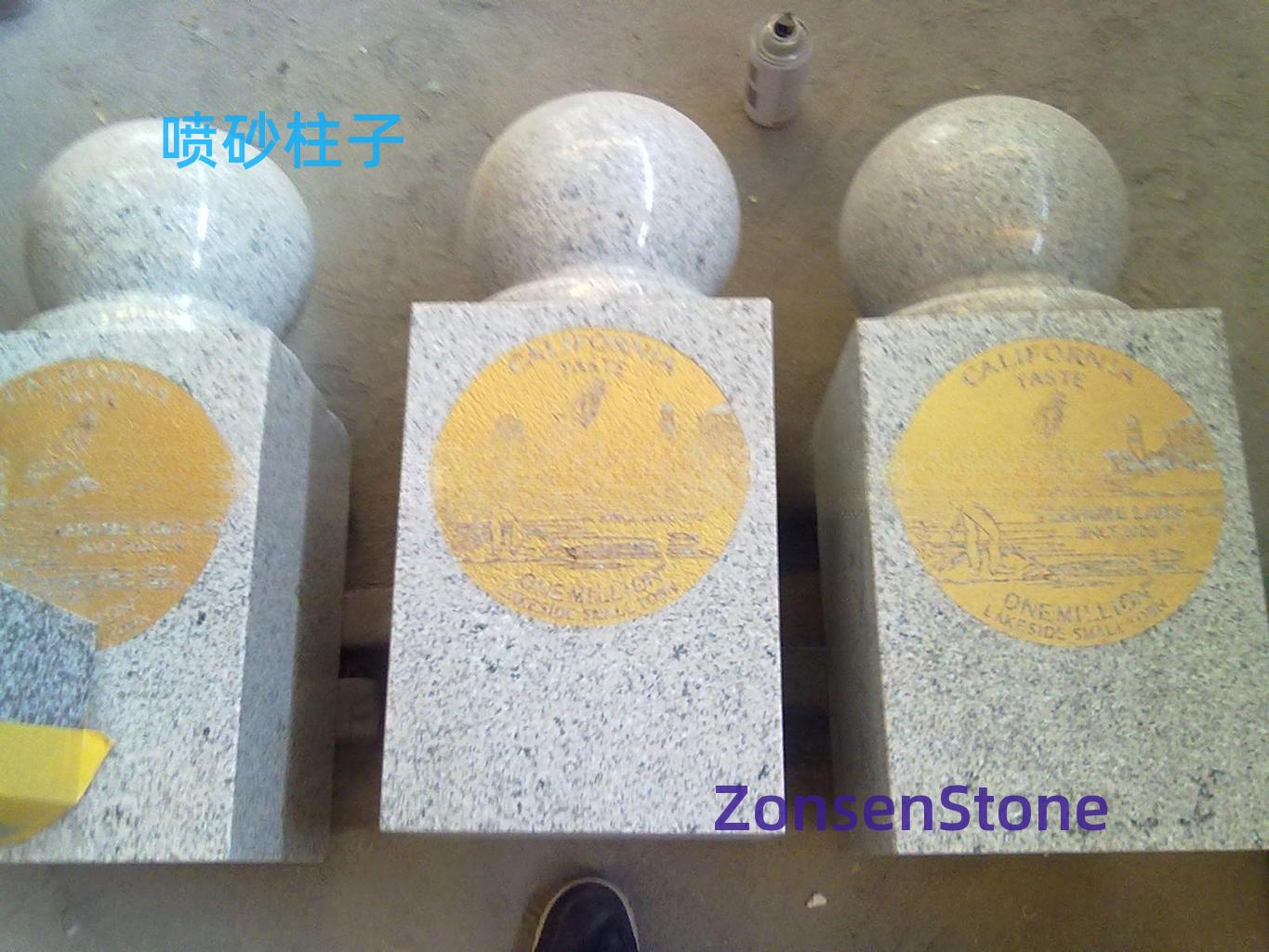 Sandblasted column