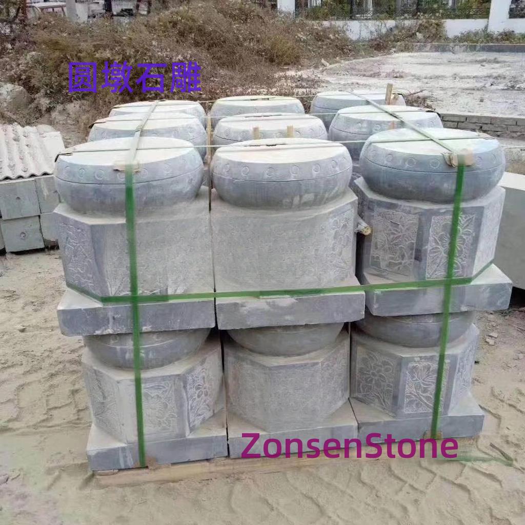 Round stone carving