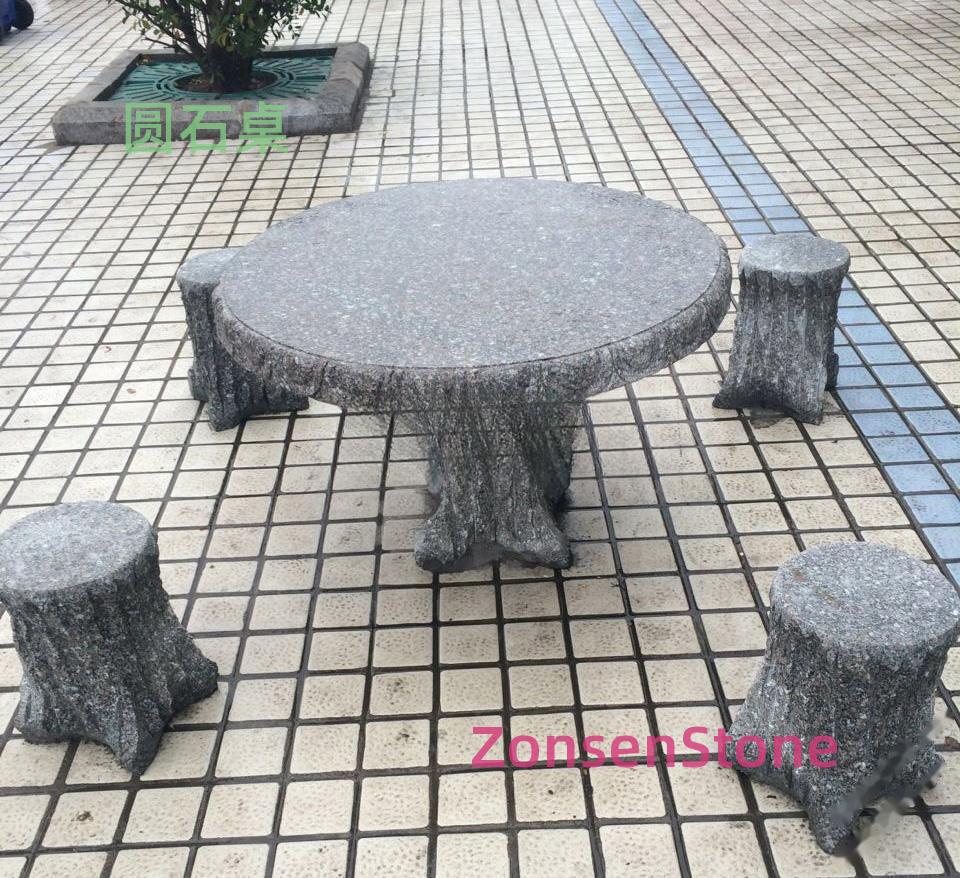 Round stone table