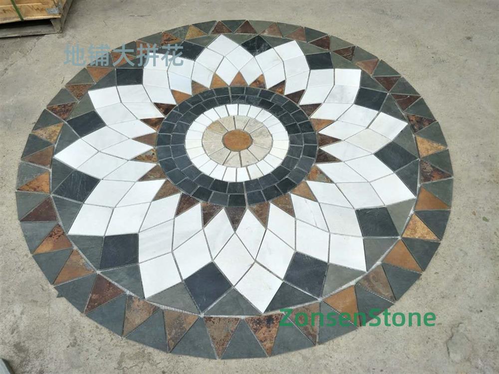Large mosaic flooring