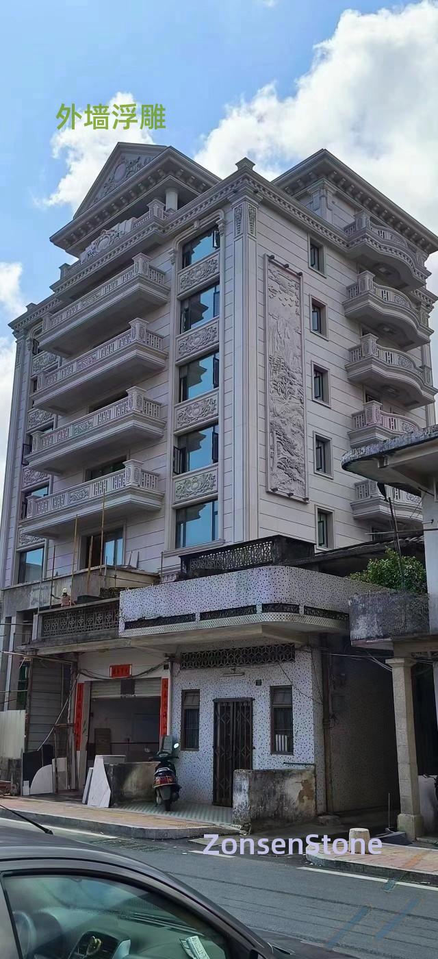 Exterior wall relief