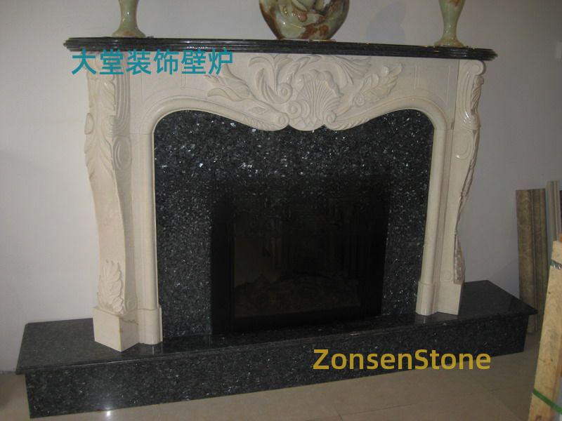 Lobby decorative fireplace