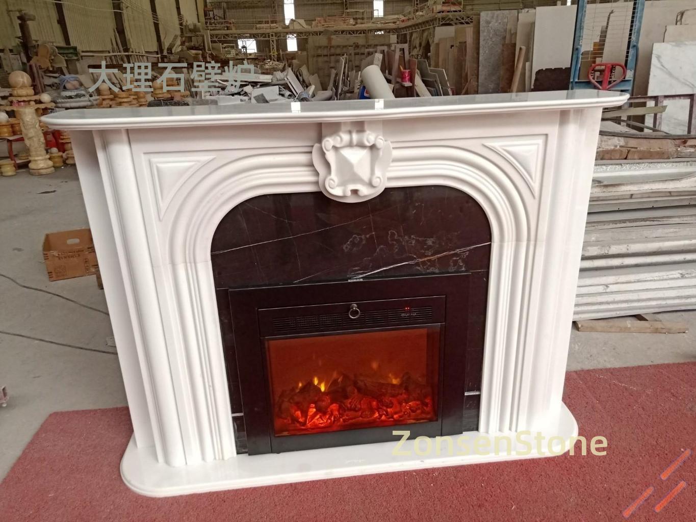 Marble fireplace