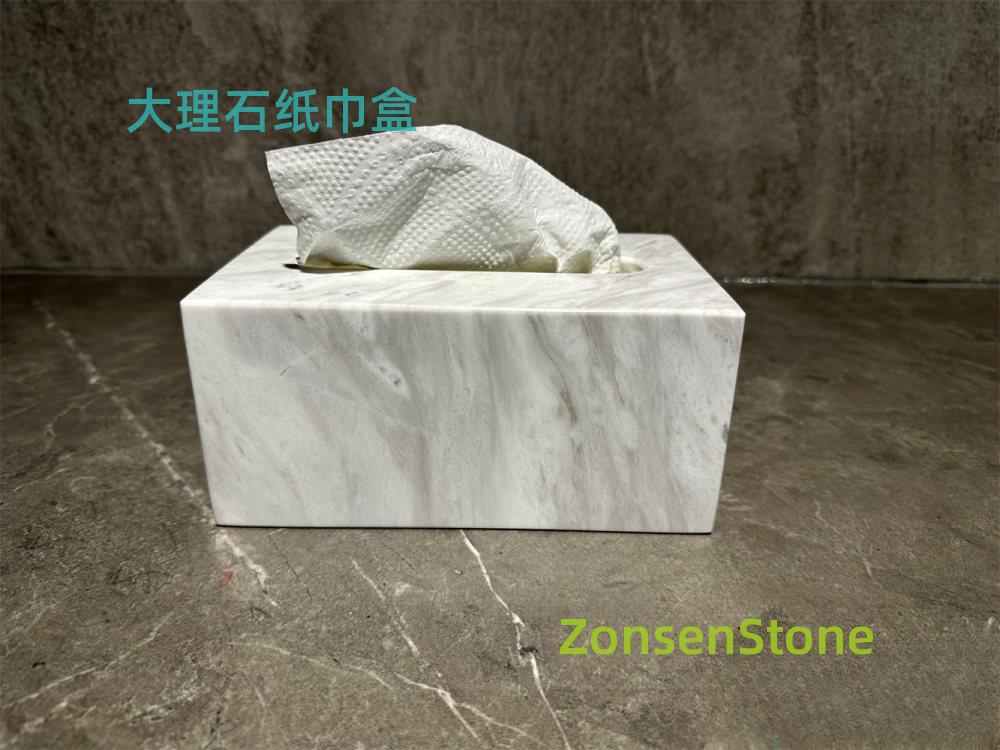 Marble tissue box