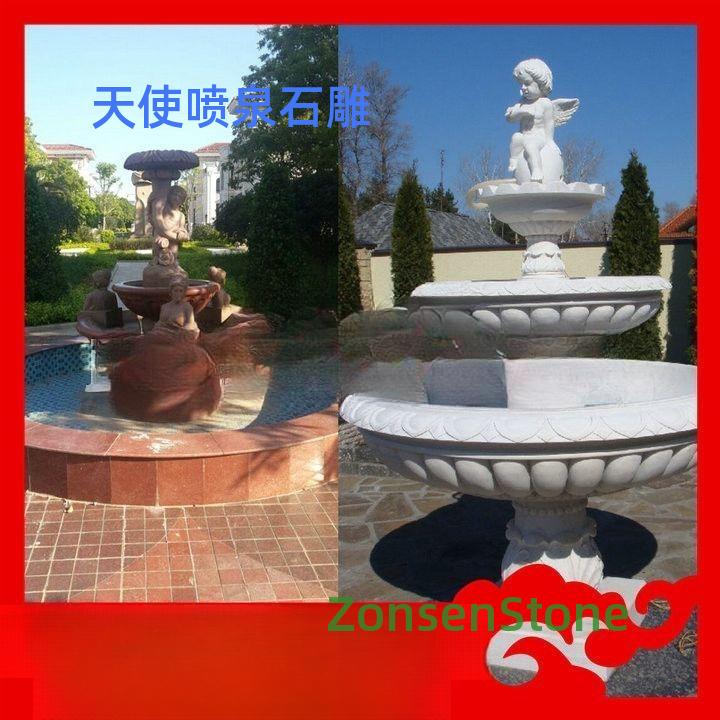 Angel Fountain Stone Sculpture