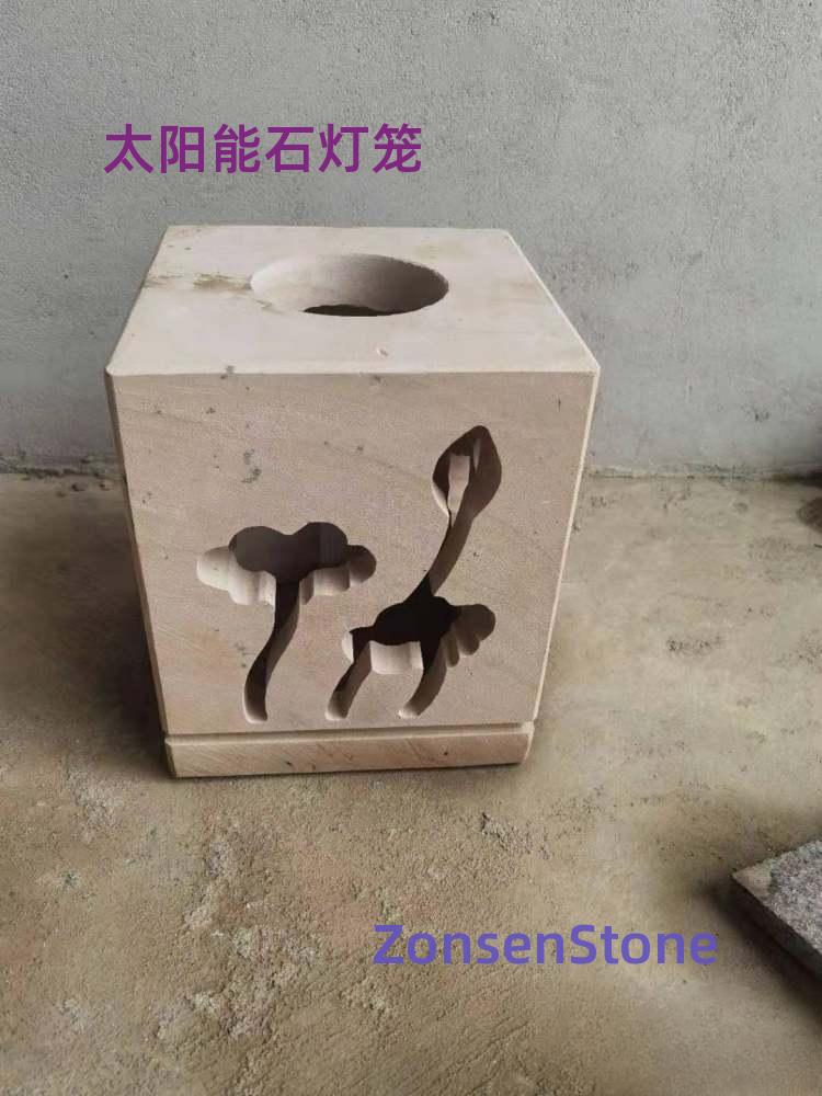 Solar stone lantern