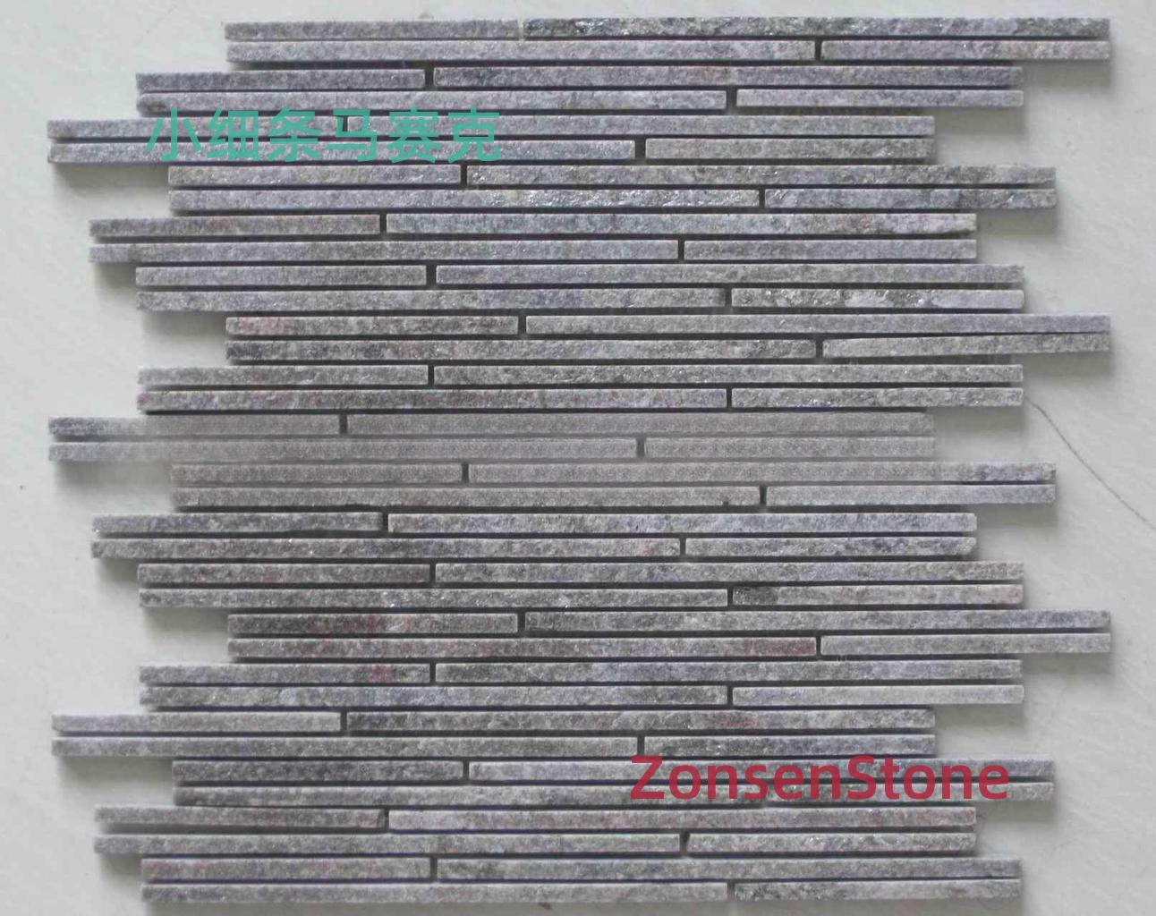 Thin strips of mosaic
