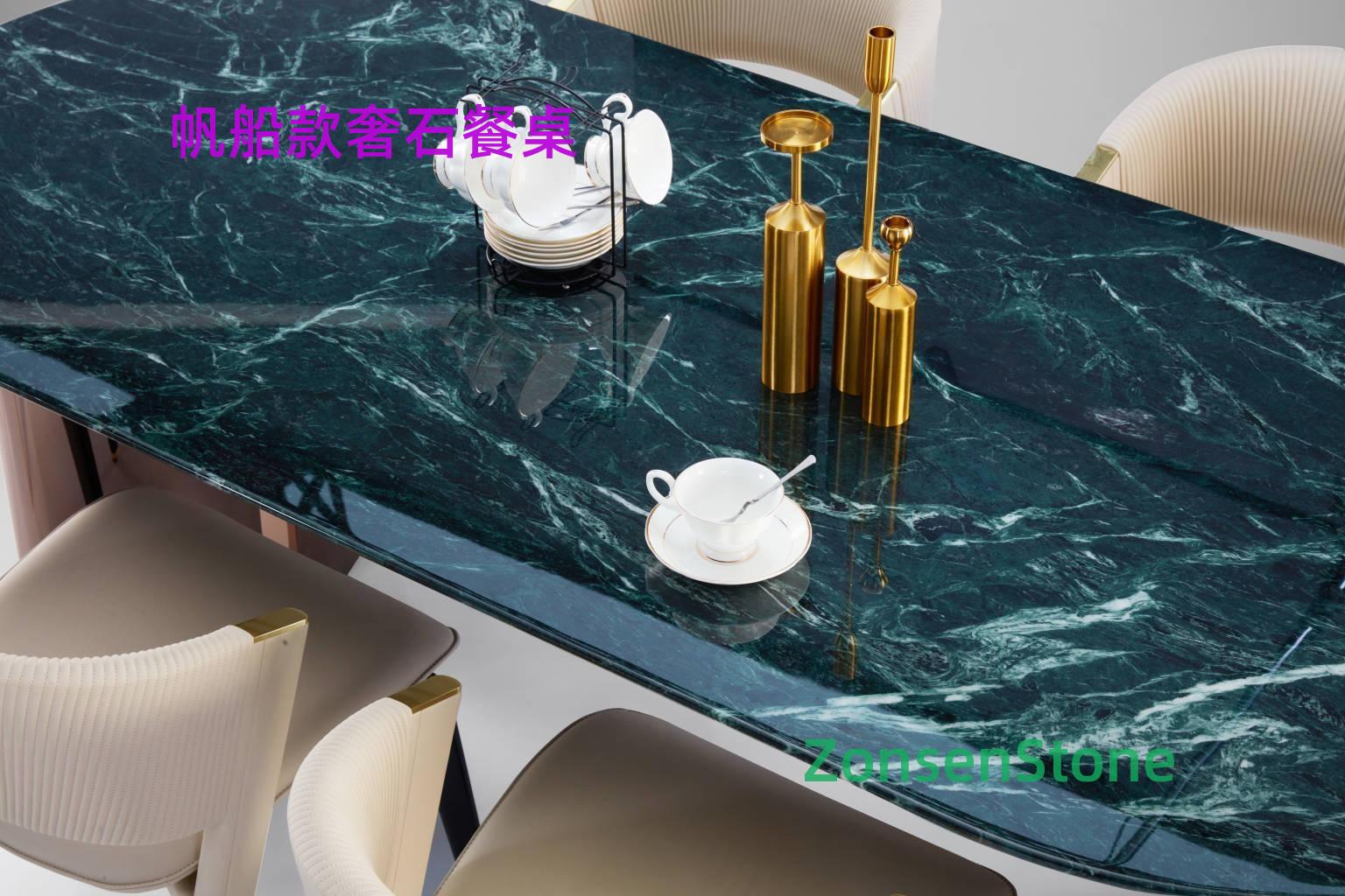 Sailboat Style Luxury Stone Dining Table