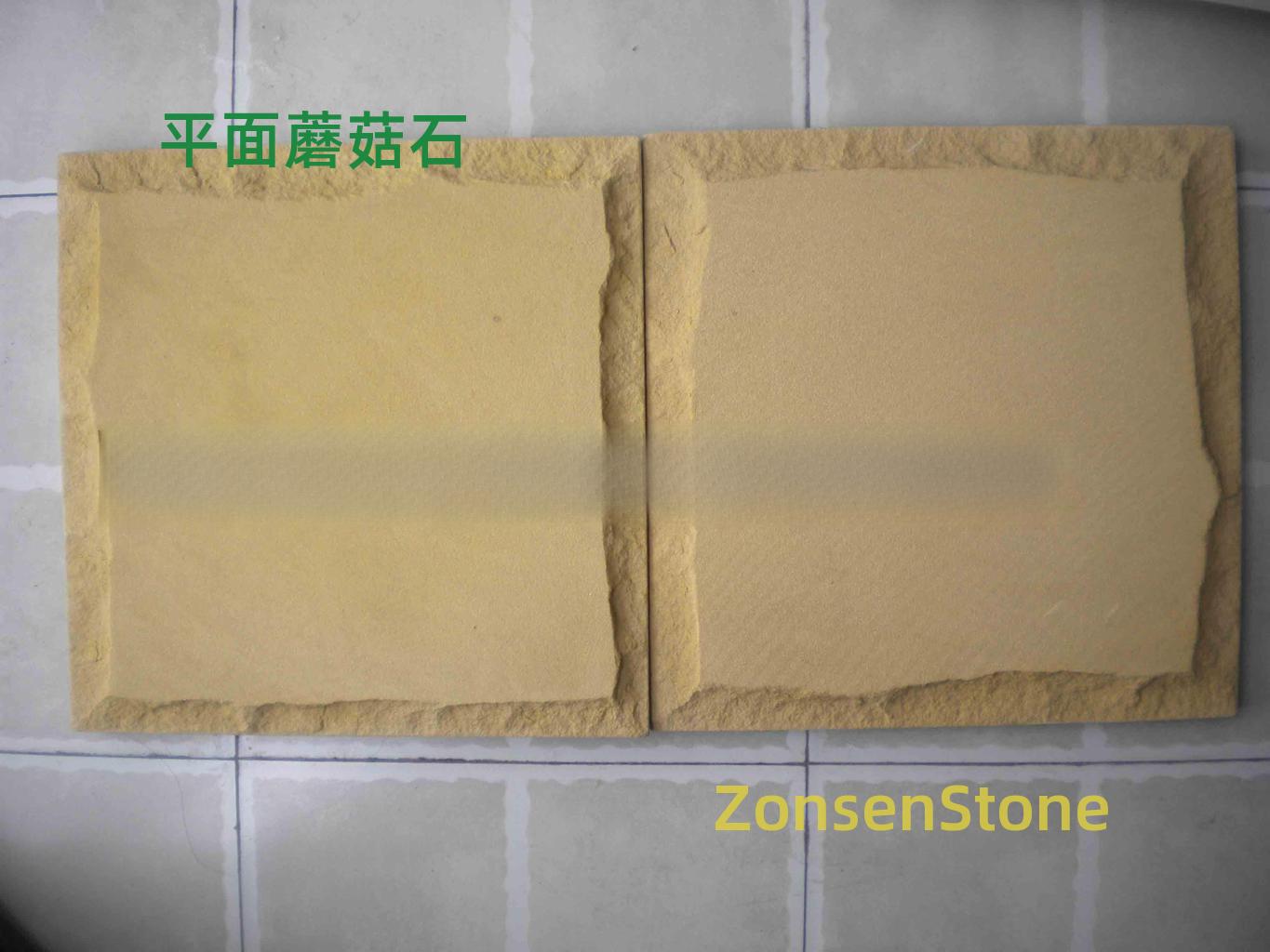Flat mushroom stone