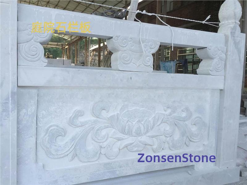 Stone railings in the courtyard