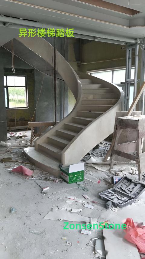 Irregularly shaped stair treads