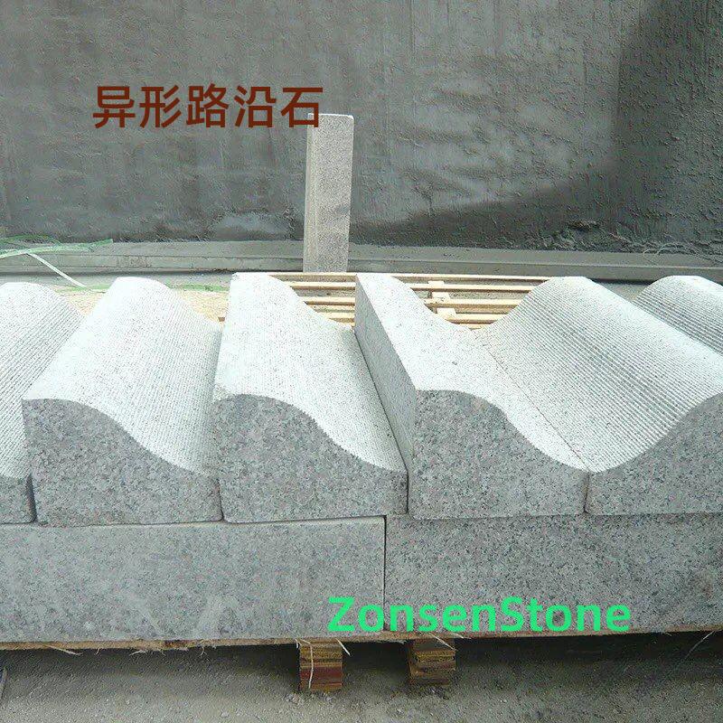 Irregularly shaped curb stones