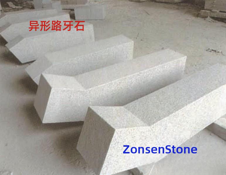 Irregularly shaped curb stones
