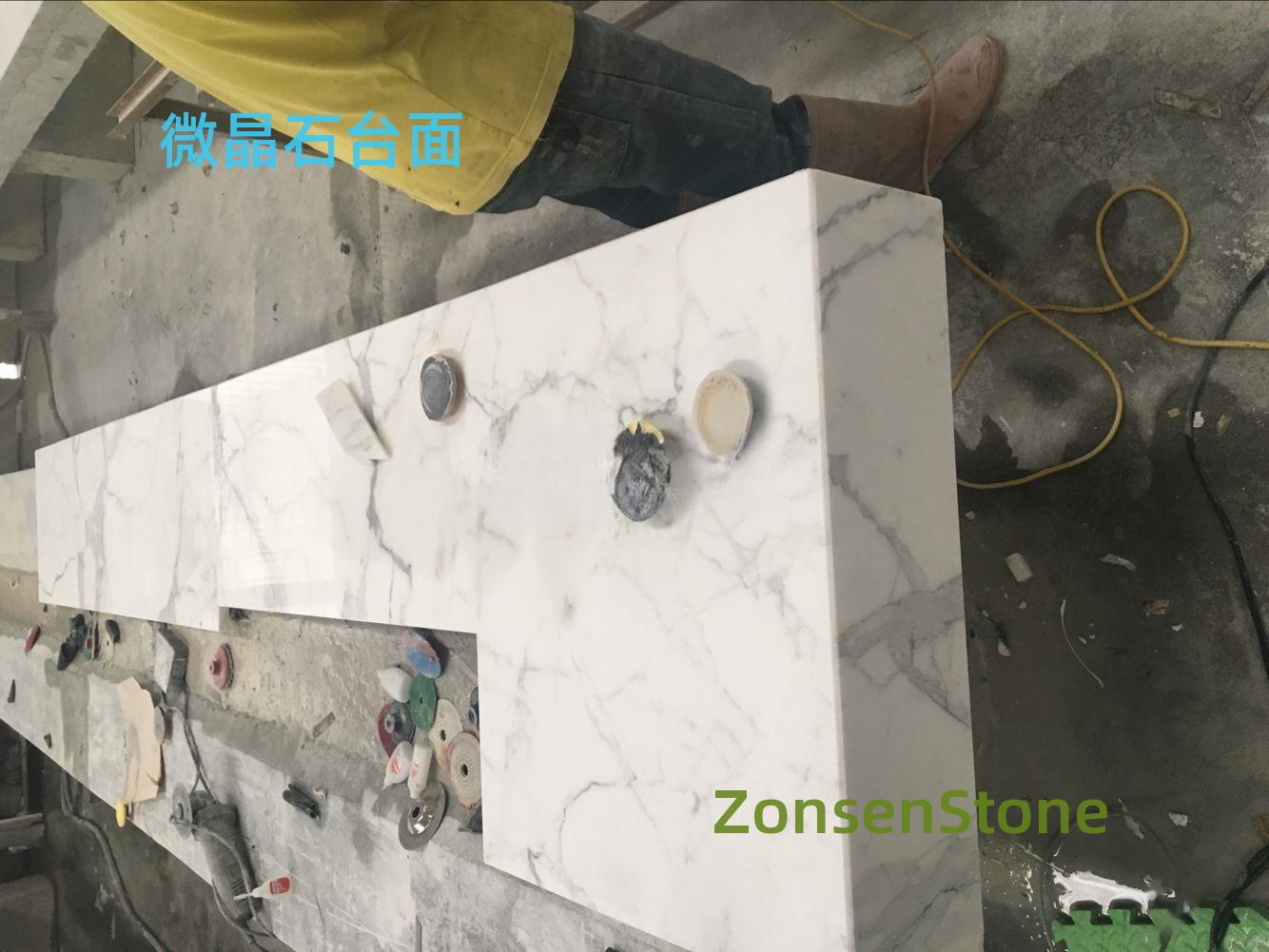 Microcrystalline stone countertop