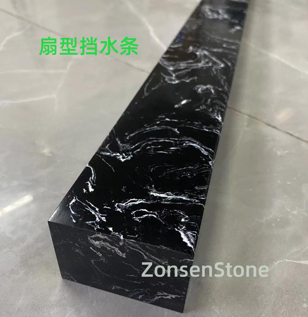 Fan-shaped water-blocking strip